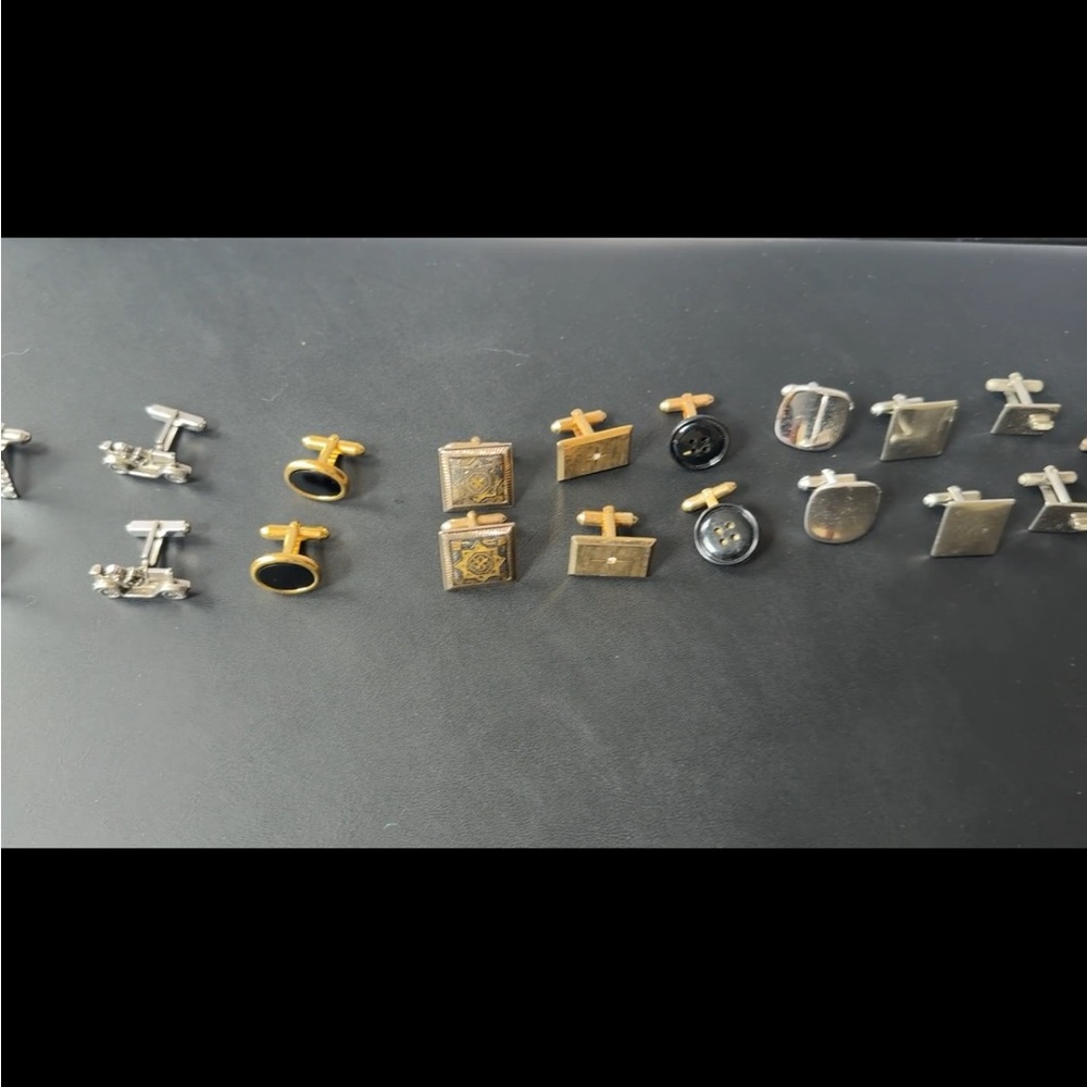 Elegant Gold and Silver Cufflinks Set